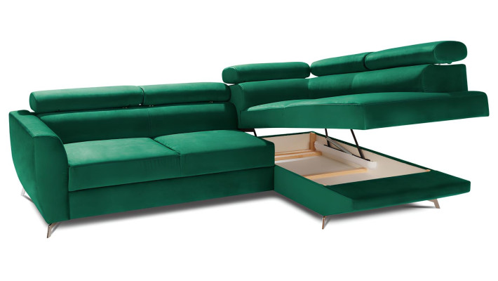 Hoekbank met opbergruimte en slaapfunctie