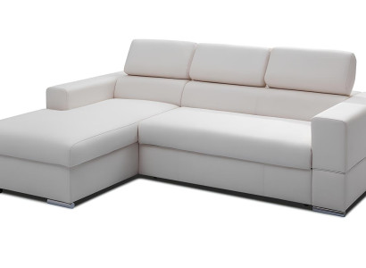 Moderne L-vormige bank met slaapfunctie en opbergruimte