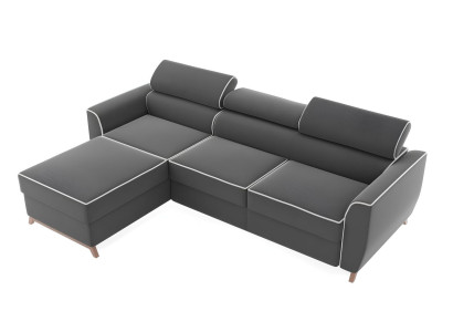 Moderne grijze hoekbank