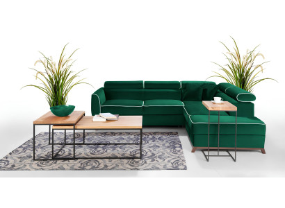 Moderne hoekbank blauw