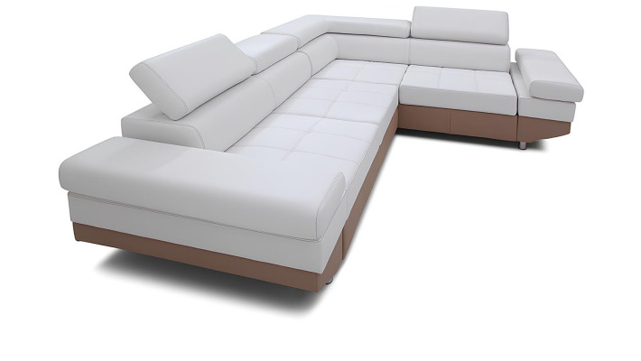 Moderne hoekbank met landschap ontwerp, hoek, set, gestoffeerd, 100% leer