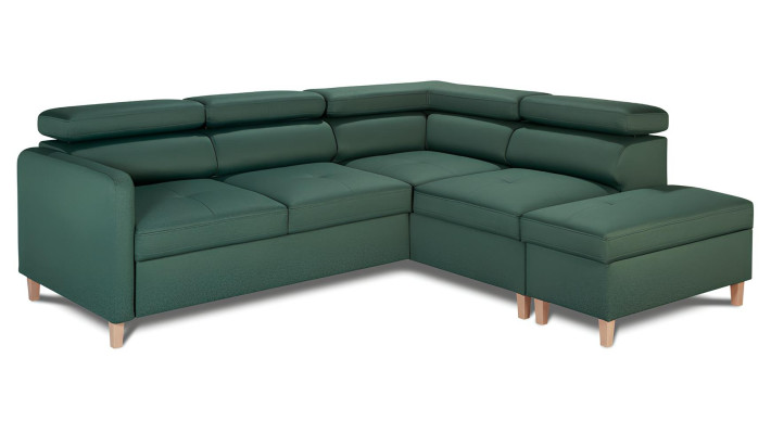 Moderne L-vormige bank met slaapfunctie