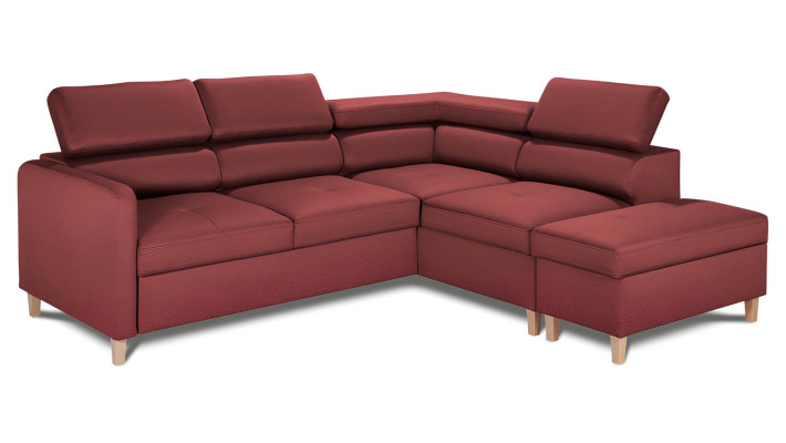 Moderne L-vormige bank met slaapfunctie