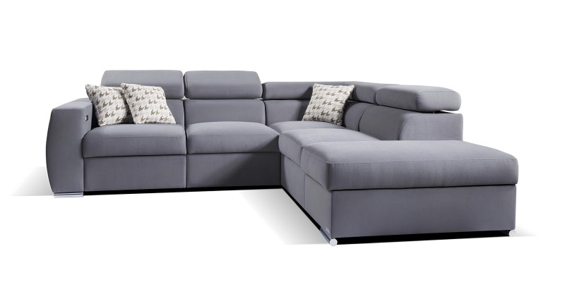 Moderne grijze hoekbank