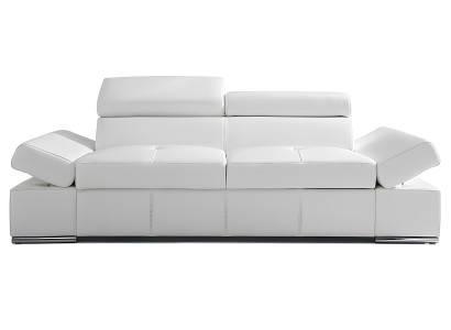 Functionele tweepersoonsbank van 100% Italiaans leer