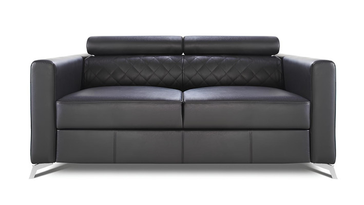 Moderne tweepersoonsbank van 100% Italiaans leer