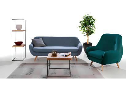 Moderne stoffen stoel voor één persoon om tv te kijken