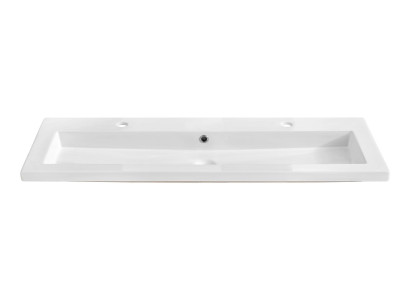 Keramische dubbele badkuip met witte basis