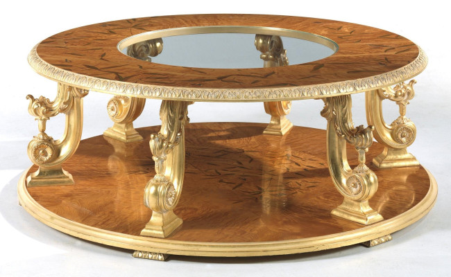 Massief houten salontafel