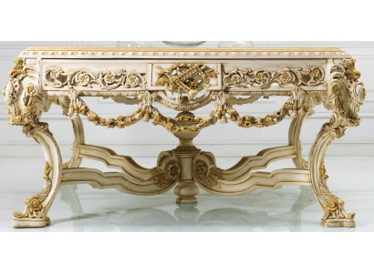 Antieke stijl massief houten eettafel