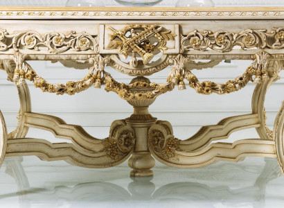 Antieke stijl massief houten eettafel