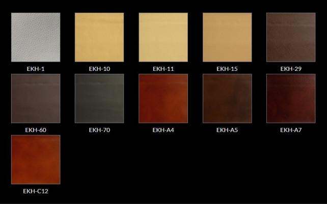 Moderne zwarte leren bank