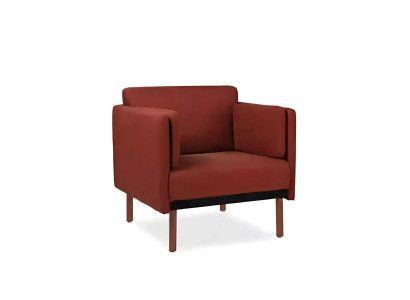 Moderne luxe stoel met slaapfunctie in rood hout