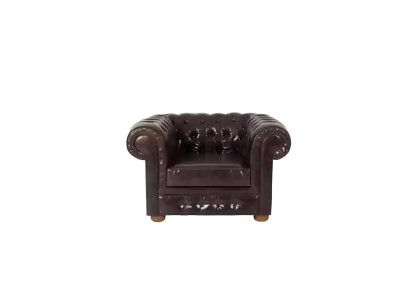 Elegante houten stoel met textielafwerking