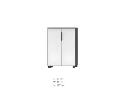 Moderne witte bureau met planken