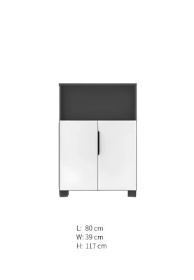 Luxe witte bureau kast