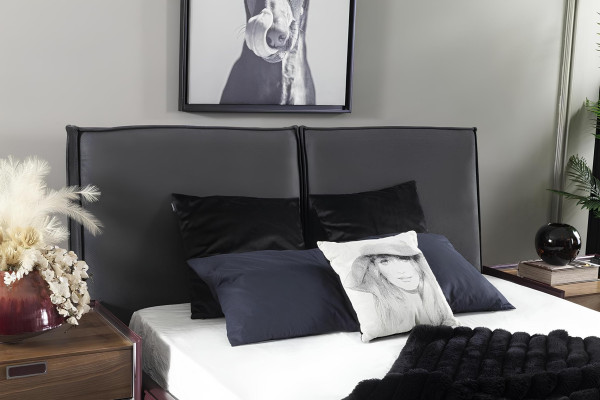 Loft slaapkamermeubelset met bed, kast, nachtkastjes en 5-laden commode