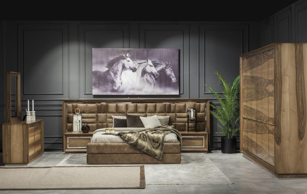 Elegante slaapkamermeubelset in 6 delen.