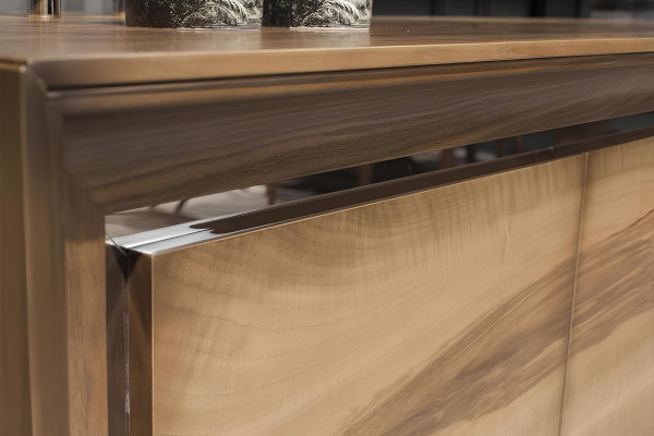 Luxe eettafelset met tafel en stoelen, nachtkastje, 7 delen