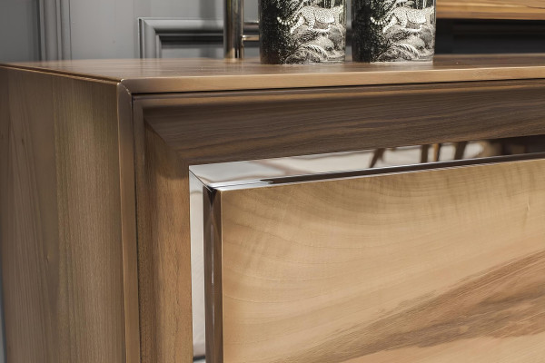 Luxe eettafelset met tafel en stoelen, nachtkastje, 7 delen