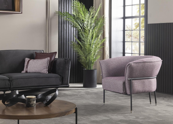 Italiaanse stijl meubels, grijze bank, kussens, loft, 3 delen