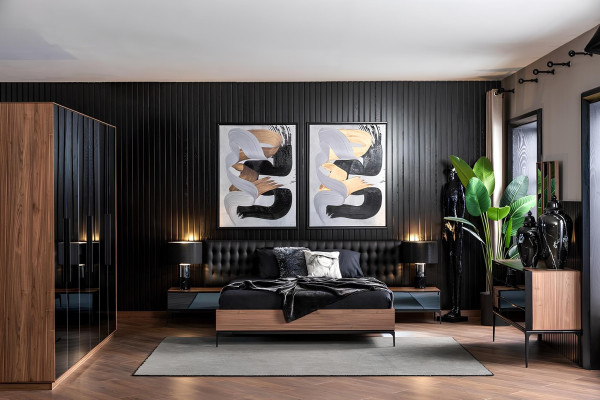 Luxe slaapkamermeubelset, complete set, kast, bed