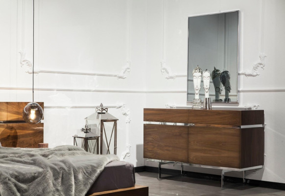 Luxe slaapkamermeubels, nachttafeltje, kast, nachttafels, spiegel in 6 delen