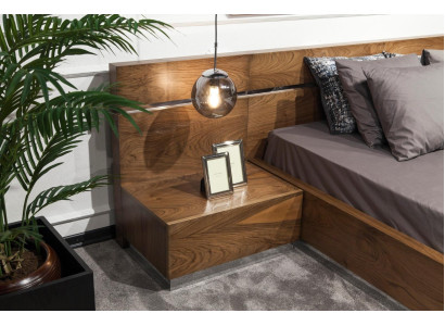 Slaapkamermeubelset met bed, nachtkastjes en commode, hotelkwaliteit, 5 stuks.