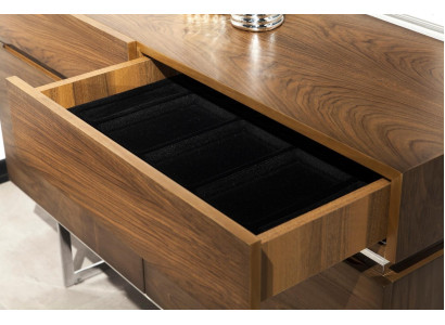 Luxe nachttafel met spiegel 130 cm, 2-delige set