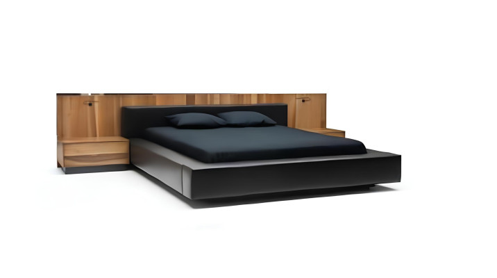 Moderne en luxe slaapkamermeubelset van 4 delen in bruin