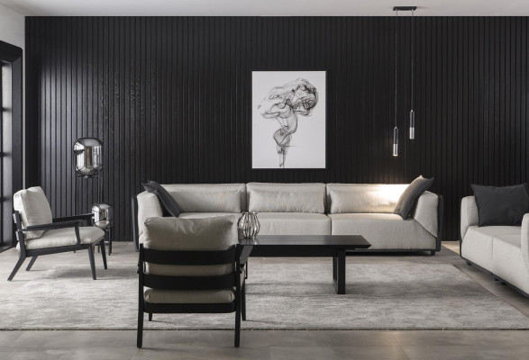 Luxe stoel met zwarte frame