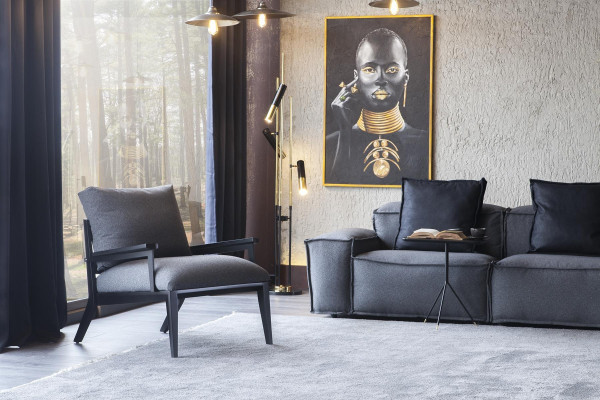 Tweedelige bankset Bank + Stoel Comfortabel en zacht Modern stijl Luxe Nieuw