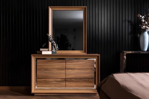 Ideale meubelset voor hotels, comfortabele bed, kast, 6 delen