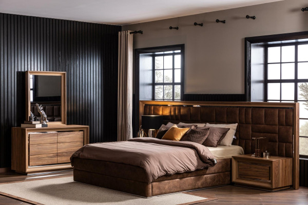 Moderne commode + spiegel met praktische opbergruimte