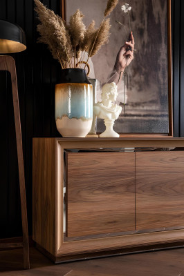 Bruine houten commode 218 cm