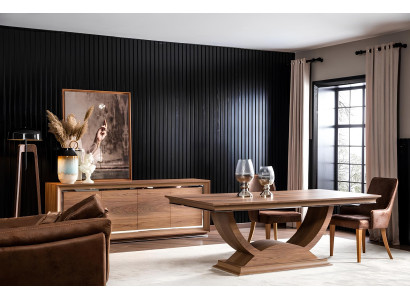 Bruine houten commode 218 cm