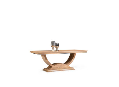 Bruine houten eettafel met 4 stoelen