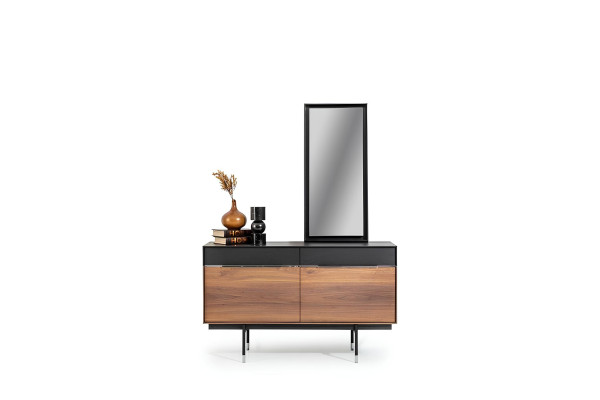 Kast + spiegel met opbergruimte in totaal 2 stuks