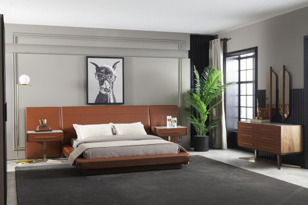 Moderne luxe bruine bedframe
