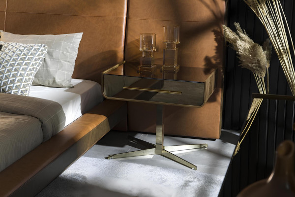 Luxe slaapkamermeubelset met bed, nachtkastje en kasten 6 stuks.