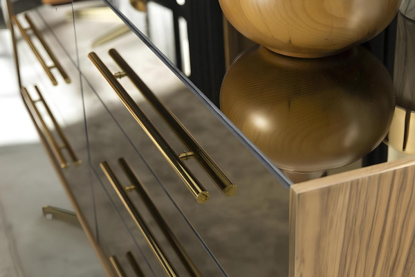 Luxe slaapkamermeubelset met bed, nachtkastje en kasten 6 stuks.