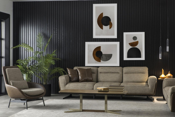 Handige en ruime hoekbank 260cm Stof