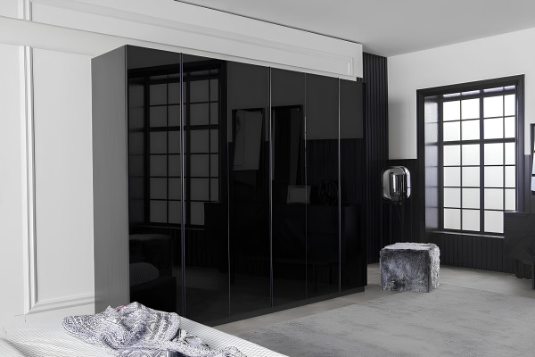 Melnu slaapkamermeubelset in vier delen, luxe set met nieuwe opbergruimte