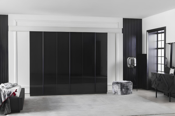 Melnu slaapkamermeubelset in vier delen, luxe set met nieuwe opbergruimte