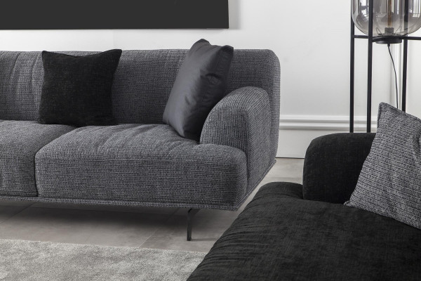 Velours bank voor vier personen 284 cm