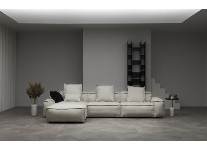 Moderne hoekbank in landelijke stijl