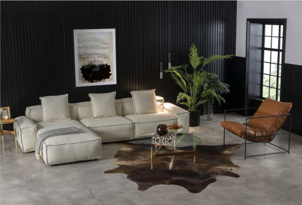 Moderne hoekbank in landelijke stijl