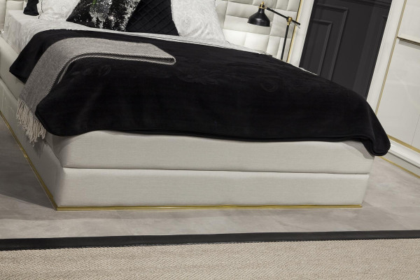 Moderne luxe bed 160x200 cm in witte kleur