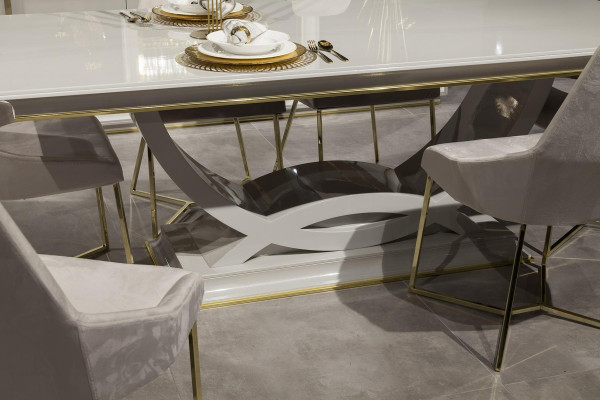 Luxe eettafel meubelset, tafel met 6 stoelen