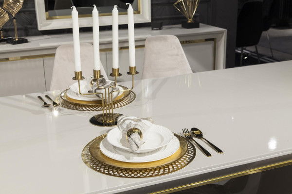 Luxe eettafel meubelset, tafel met 6 stoelen